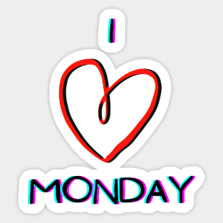 I Love Monday Sticker